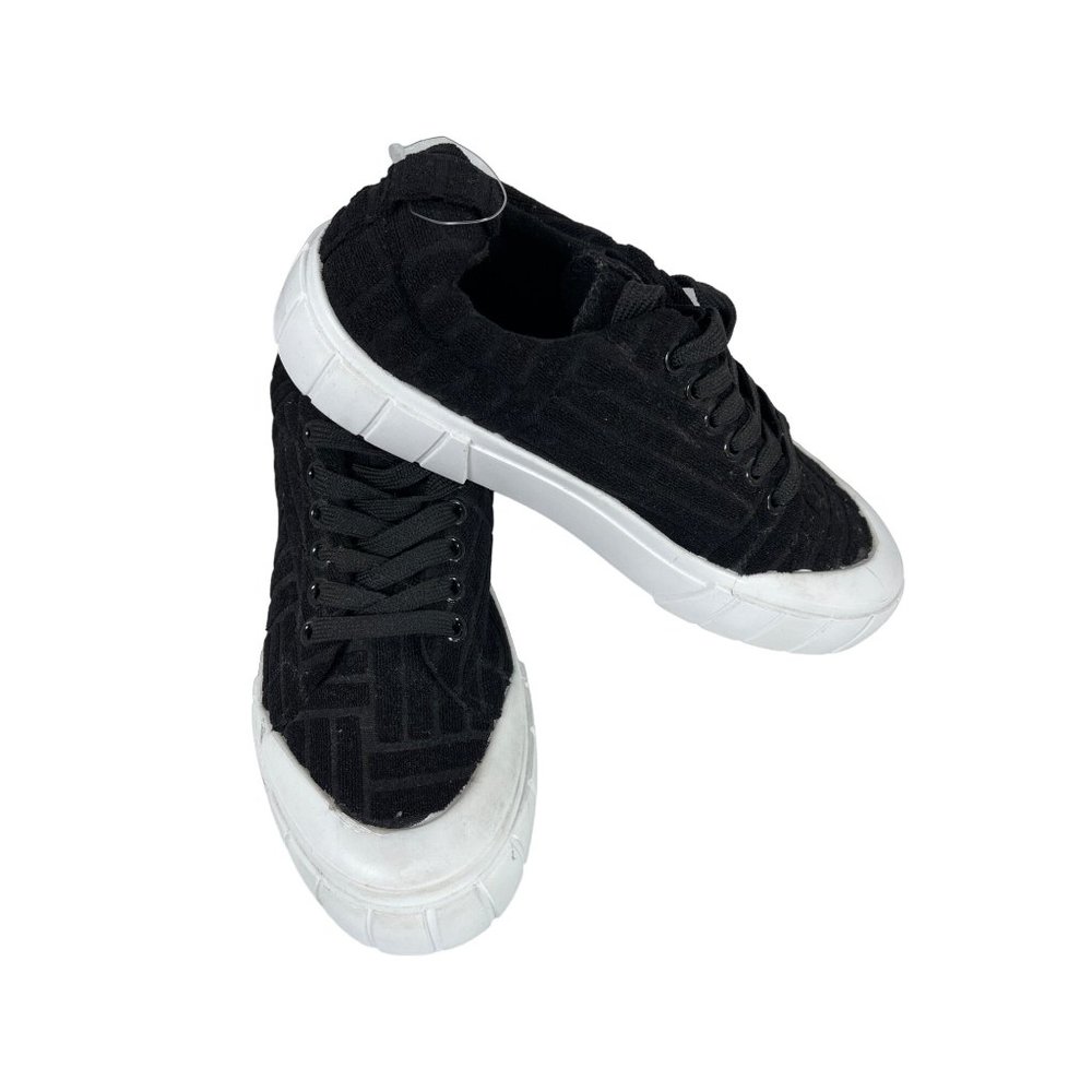 NWOT Mata Spirit Shoes Platform Sneakers Soft Fabric Black Women’s Size 8